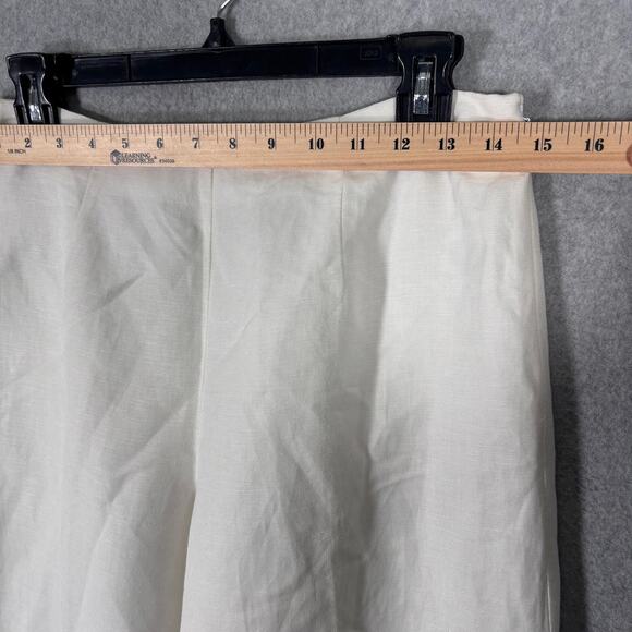 Emma James Linen Pants 10P Baggy Lined Trouser Eyelet Grandma Classic Nautical - Picture 5 of 13